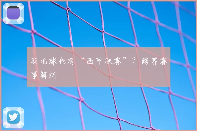 羽毛球也有“西甲联赛”？跨界赛事解析